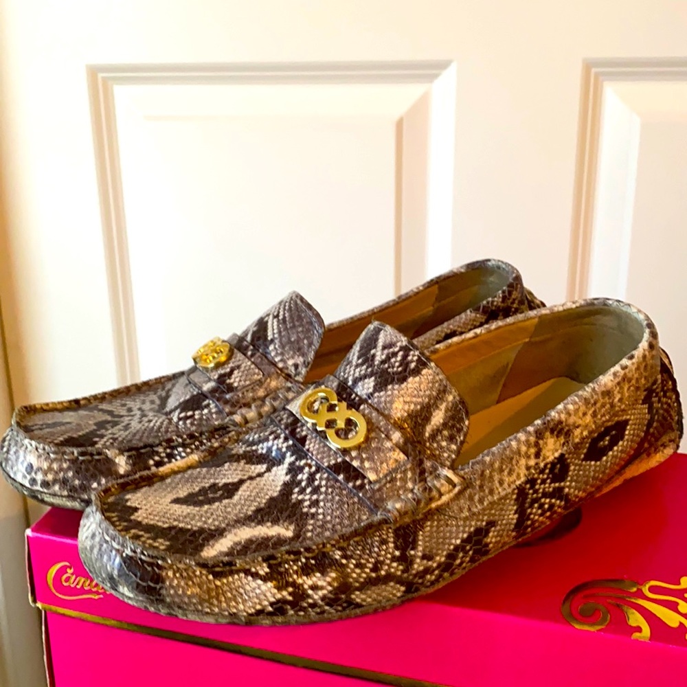 Cole Hann loafers snakeskin print day drive